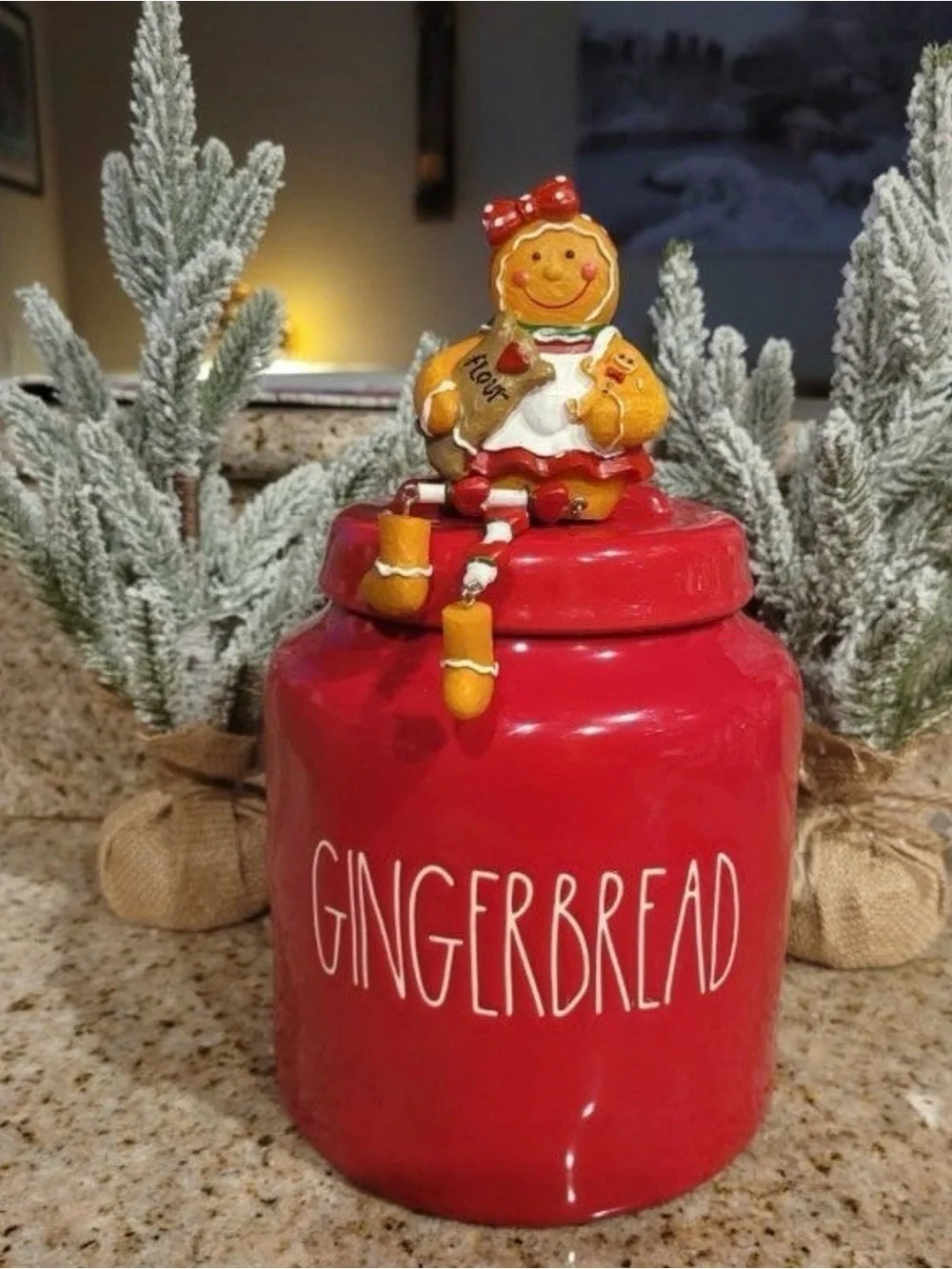 4pc ADORABLE Gingerbread Sitters For Canisters/Rae Dunn/Rolling Pins, & MORE